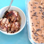 Chocolate covered banana ice cream feature photo