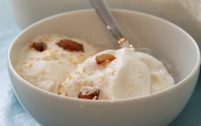 Tropical Rum Ice cream plated