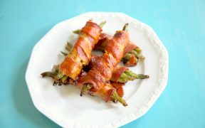 Maple Glazed Bacon Wrapped Green Beans Feature Photo