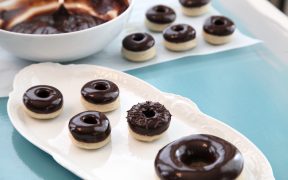 Vanilla Cake Donuts with Mocha Glaze