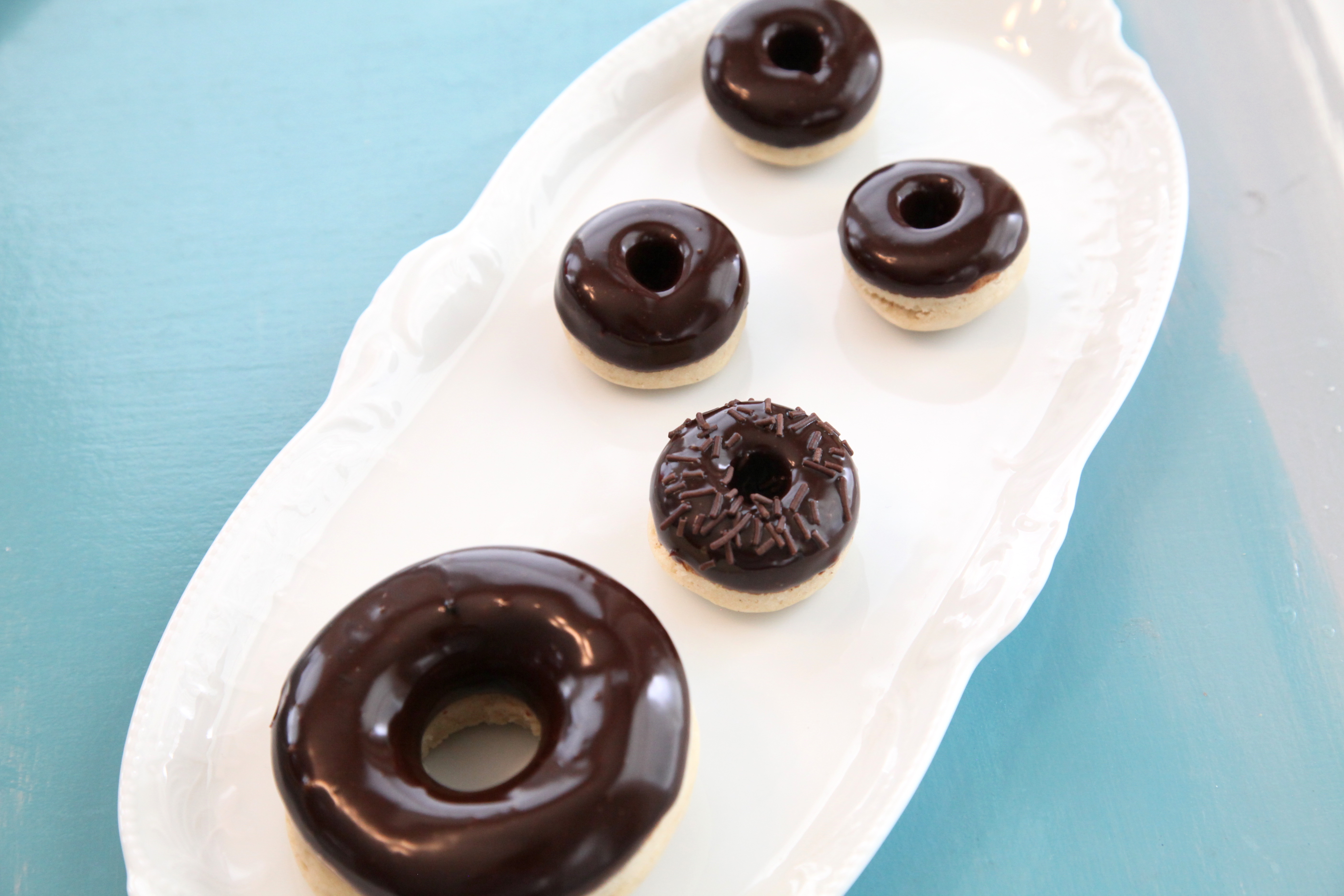 Vanilla Cake Donuts with Mocha Glaze