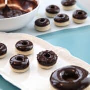 Vanilla Cake Donuts with Mocha Glaze