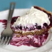 Blueberry Cardamom Cream Pie plated