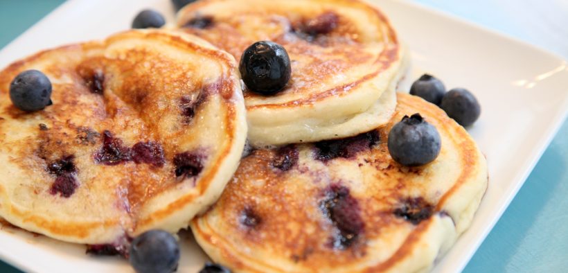 gluten free blueberry buttermilk pancakes