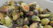 Harissa Maple Glazed Brussels Sprouts