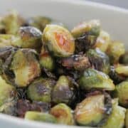 Harissa Maple Glazed Brussels Sprouts