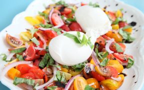 Buratta Salad plated