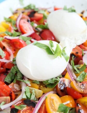 Buratta Salad plated