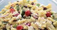 gluten free veggie feta pasta salad