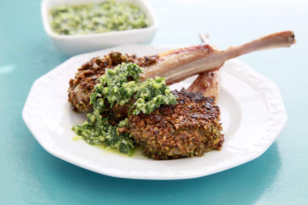 Pistachio and Pesto Lamb Chops At Home With Shay