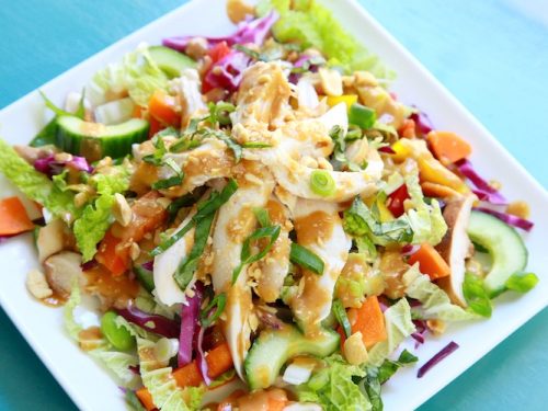Thai Chopped Salad with Peanut Dressing