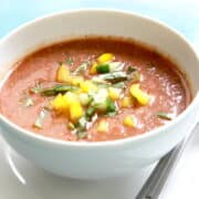 Easy Gazpacho Plated