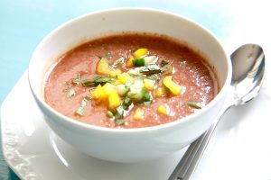 Easy Gazpacho Plated