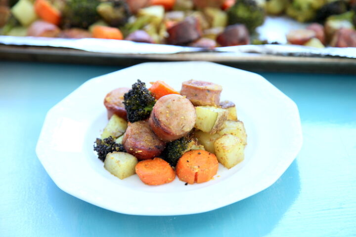 Chicken Sausage & Potato Sheet Pan Feature Pic