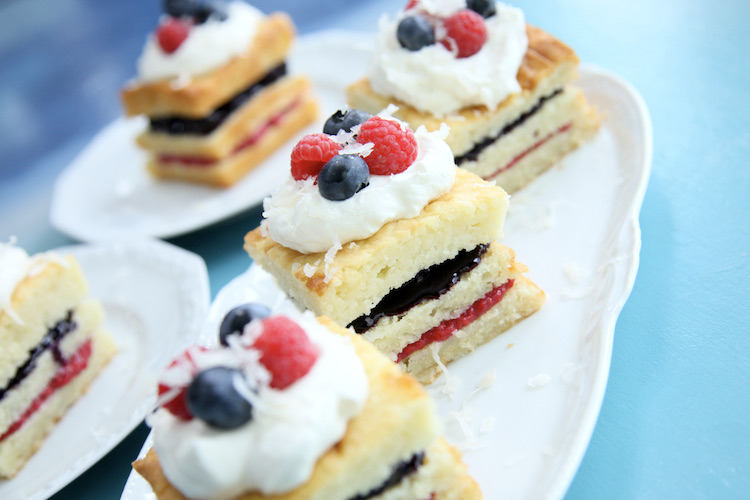 Coconut Berry Mini Cakes Feature Photo