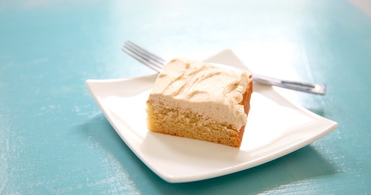 Eggnog Snacking Cake with Spiced Browned Butter Frosting