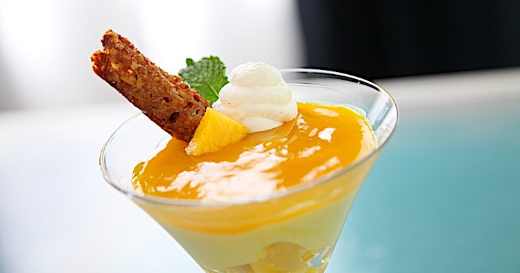 Mango Parfait with Tropical Lace Cookies feature image